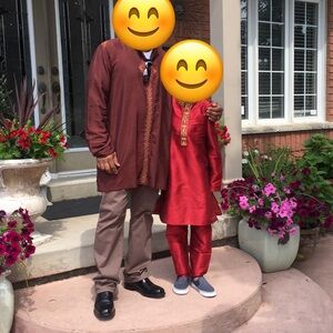 Kids Red Traditional Kurta Outfit